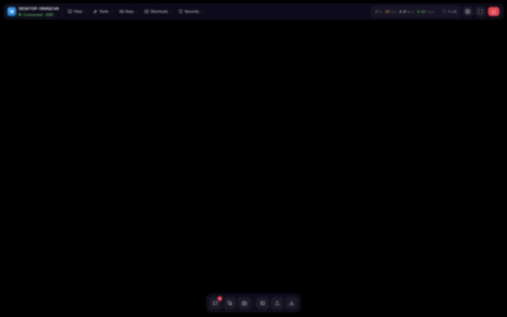 Aurora — Screen-first: a floating glass toolbar and a bottom command dock.